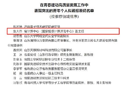 计算学部2人获评“在青春建功高质量发展工作中 表现突出的青年个人”